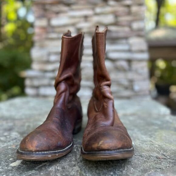 Vintage Red Wing Pull-On Leather Work Boots Size 10.5B (USA Made) main image 4